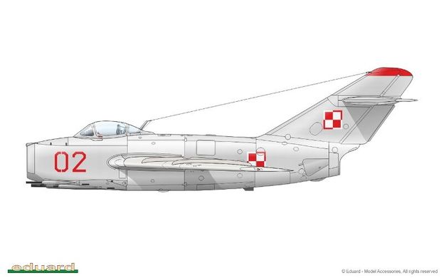 1/144 МиГ-15 реактивный истребитель, ДВЕ модели в упаковке (Eduard 4443)