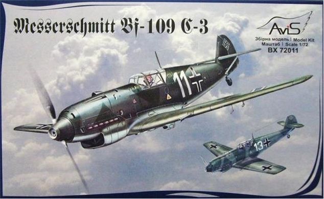 1/72 Messerschmitt Bf-109C-3 германский истребитель (Avis 72011) сборная модель