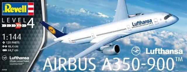1/144 Airbus A350-900 "Lufthansa" пасажирський літак (Revell 03938) збірна модель