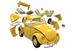 Автомобиль VW Beetle Yellow (Airfix Quick Build J6023) простая сборная модель для детей