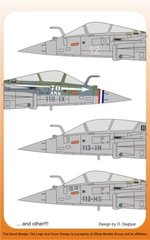 1/72 Декаль для Dassault Rafale B/C/M с маркировкой миссий (Authentic Decals 7264)