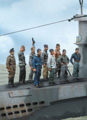 1/72 Екіпаж німецького підводного човна U-Boat, фігури металеві нефарбовані (Andrea Miniatures S12-S05)