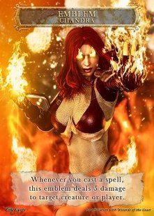 Emblem Chandra Torch of Defiance #1 Token Magic: the Gathering (Токен) GnD Cards