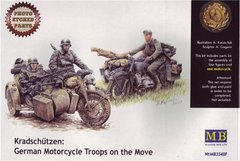 1/35 Германские мотоциклисты в походе + фототравление (Master Box 3548F)