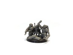Imperial Guard Mortar Team, миниатюры Warhammer 40k, собранные пластиковые (Games Workshop)