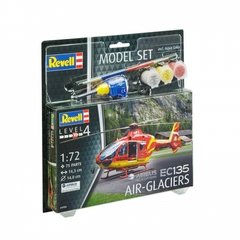 1/72 Вертолет Airbus EC135 Air-Glaciers, серия Model Set с красками и клеем (Revell 64986), сборная модель