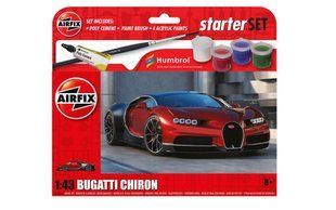 1/43 Автомобиль Bugatti Chiron, серия Starter Set с красками и клеем (Airfix A55005), сборная модель