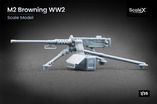 1/35 Кулемет M2 Browning .50 cal, збірна модель, 3D-друк (ScaleX A35003)