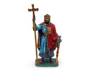 54мм Володимир Святославович - хреститель Русі, великий князь Київський, 956-1015 роки, розфарбована мініатюра, металева