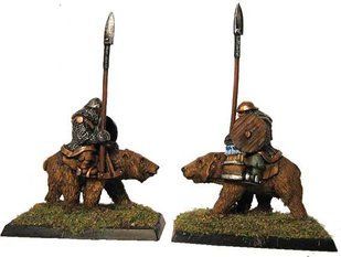 Mirliton Miniatures - Миниатюра 25-28 mm Fantasy - Dwarves with spear an bears - MRLT-DW022