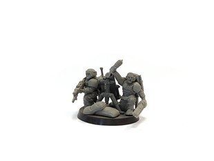 Imperial Guard Mortar Team, мініатюри Warhammer 40k, зібрані пластикові (Games Workshop)