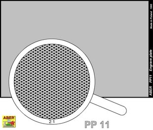 Пластина антисліп №11, латунь 88х57 мм (Aber PP-11 Engrave plate 88x57mm pattern 11)