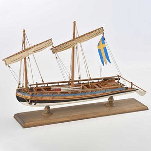 1/75 Шведская канонерская лодка (Amati Modellismo 1550 Swedish Ganboat), сборная деревянная модель