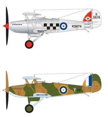 1/72 Hawker Fury I британский биплан (Airfix 04103) сборная масштабная модель