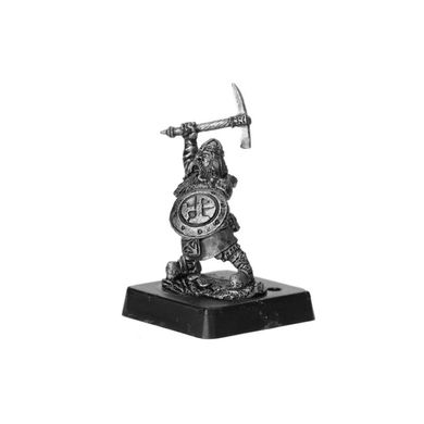 Гном-рудокоп зі щитом, Yal Мініатюра "Володар світу", метал, під 28-30 мм