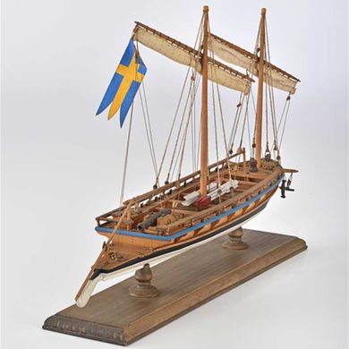 1/75 Шведская канонерская лодка (Amati Modellismo 1550 Swedish Ganboat), сборная деревянная модель