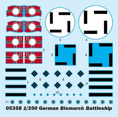 1/350 Немецкий линкор Bismarck (Trumpeter 05358), сборная модель