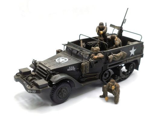 1/35 Бронетранспортер M3 з мінометом та фігурами, готова модель авторської роботи