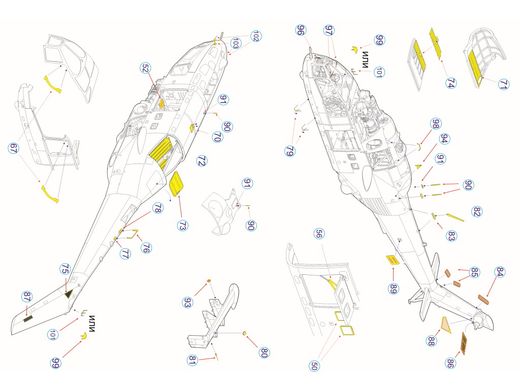 1/72 Фототравление для Ми-24А, для моделей Звезда (Микродизайн МД-072230)