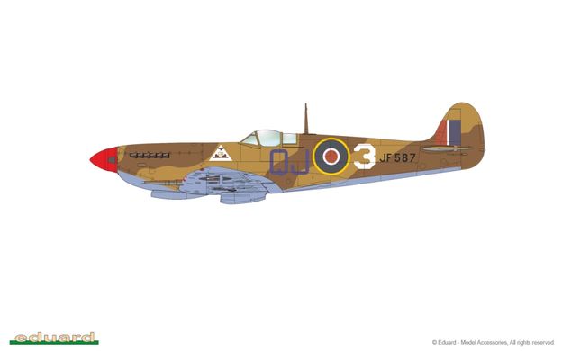 1/48 Spitfire HF Mk.VIII английский истребитель, серия Weekend Edition (Eduard 84132), сборная модель