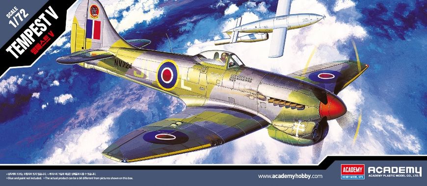 1/72 Hawker Tempest Mk.V британский истребитель (Academy 12466), сборная модель