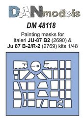 1/48 Покрасочные маски для Junkers Ju-87B-2/D-2/R-2, для моделей Italeri (DANmodels DM 48118)