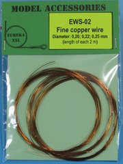 Проволка мідна 0.20 + 0.22 + 0.25 мм, довжина кожної 2 м (Eureka EWS-02) Fine copper wires