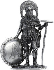 54 мм Спартанский командир, 5 век до н. э. (EK Castings A-211), коллекционная оловянная миниатюра
