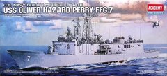 1/350 USS Oliver Hazard Perry FFG-7 американский фрегат (Academy 14102), сборная модель
