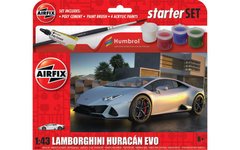 1/43 Автомобиль Lamborghini Huracan EVO серия Starter Set с красками и клеем (Airfix A55007), сборная модель