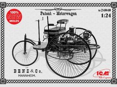 1/24 Автомобиль Бенца 1886 года Benz Patent-Motorwagen (ICM 24040), сборная модель