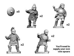 Древние (Ancients) - Lusitanian Warriors with Spears (8) - Crusader Miniatures NS-CM-ANS050