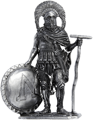 54 мм Спартанський командир, 5 ст. до н. е. (EK Castings A-211), колекційна олов'яна мініатюра