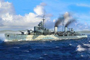 1/700 HMS Belfast зразка 1942 року, англійський легкий крейсер, waterline model (по ватерлінію) (Trumpeter 06701), збірна модель