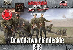 1/72 Германский штаб 1939 года, 21 фигура + 3 миномета + журнал (First To Fight 018), пластик