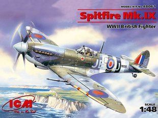 1/48 Spitfire Mk.IX британский истребитель (ICM 48061), сборная модель БЕЗ КОРОБКИ