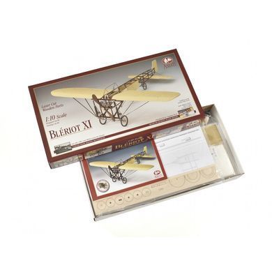 1/10 Bleriot XI перший літак, що перелетів через Ла-Манш (Amati Model 1712/01), збірна дерев'яна модель