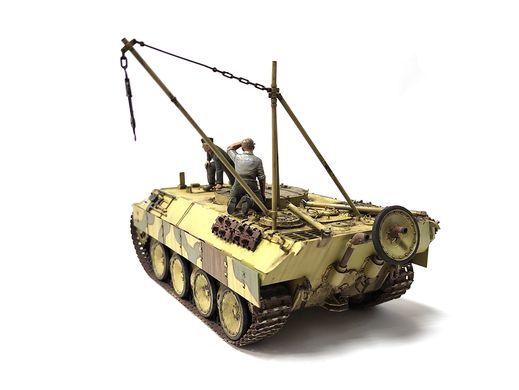 1/35 БРЭМ Bergepanzer V Panther с фигурами, готовая модель, авторская работа