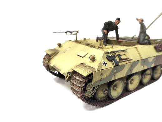 1/35 БРЭМ Bergepanzer V Panther с фигурами, готовая модель, авторская работа