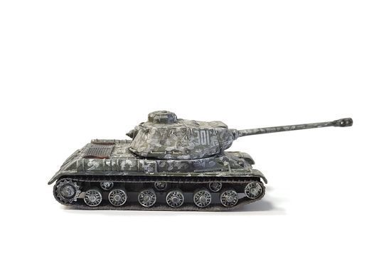 1/72 Танк ИС-2 зимний окрас, серия "Русские танки" от DeAgostini, готовая модель (без журнала и упаковки)