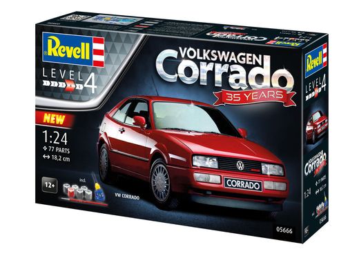1/24 Автомобиль Volkswagen Corrado, серия Model Set с красками, клеем и кистями (Revell 05666), сборная модель