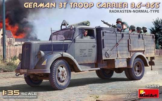 1/35 Opel Blitz 3.6-36S Radkasten-Normal-Type вантажівка для