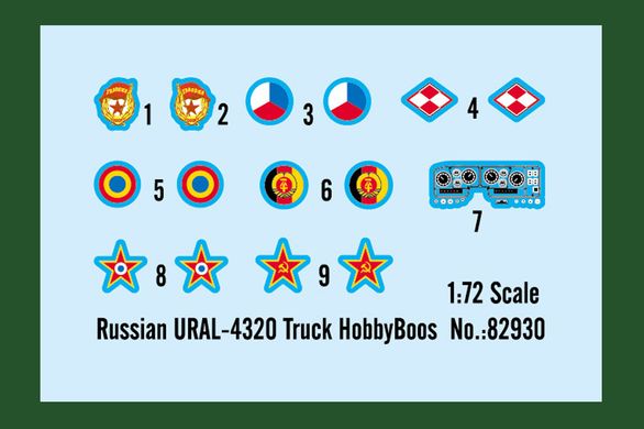 1/72 Урал-4320 армійська вантажівка (Hobbyboss 82930), збірна модель