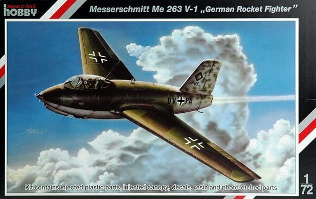 1/72 Messerschmitt Me-263V-1 германский реактивный истребитель (Special Hobby 72118) сборная масштабная модель