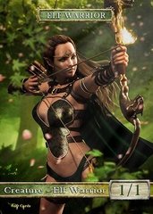 Elf Warrior #5 Token Magic: the Gathering (Токен) GnD Cards