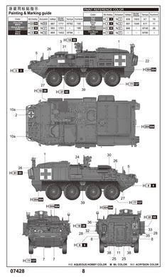 1/72&nbsp;M1133 Stryker MEV бронетранспортер медичної евакуації (Trumpeter 07428), збірна модель