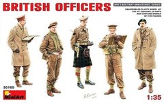 1/35 Британські офіцери Другої світової, 5 фігур, збірні пластикові (MiniArt 35165)