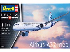 1/144 Airbus A321 Neo пасажирський авіалайнер, New Tool 2019 модель нової розробки (Revell 04952), збірна модель