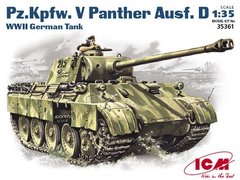 1/35 Pz.Kpfw.V ausf.D Panther німецький середній танк (ICM 35361), збірна модель