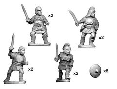 Древние (Ancients) - Lusitanian Warriors with Swords (8) - Crusader Miniatures NS-CM-ANS051
